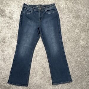 Women's Cato Premium Blue Denim Dark Wash Bootcut‎ Jeans Mid Rise 14